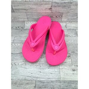 Crocs Crocband Flip Electric Pink Womens Sandals 206100 Size 7